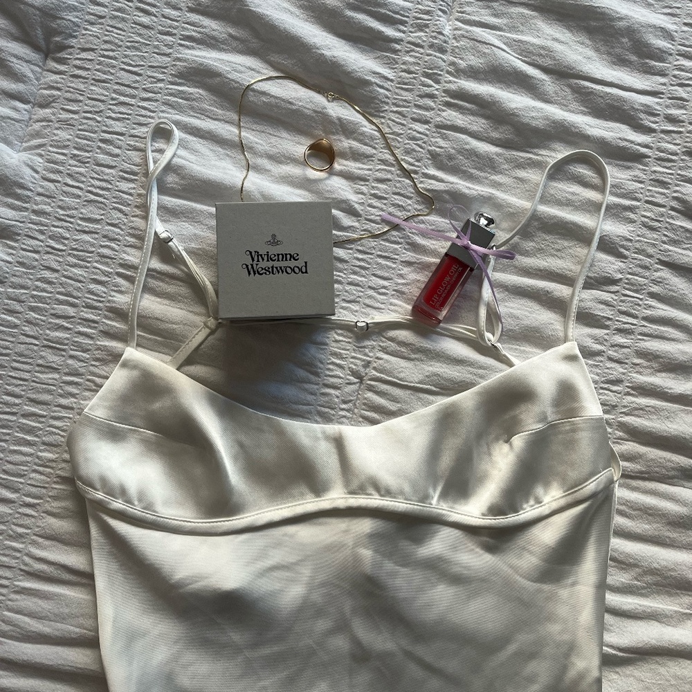 Zara Satin Effect Cut Out Dress